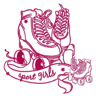 Sport girls 2 embroidery design - Embroidery Design