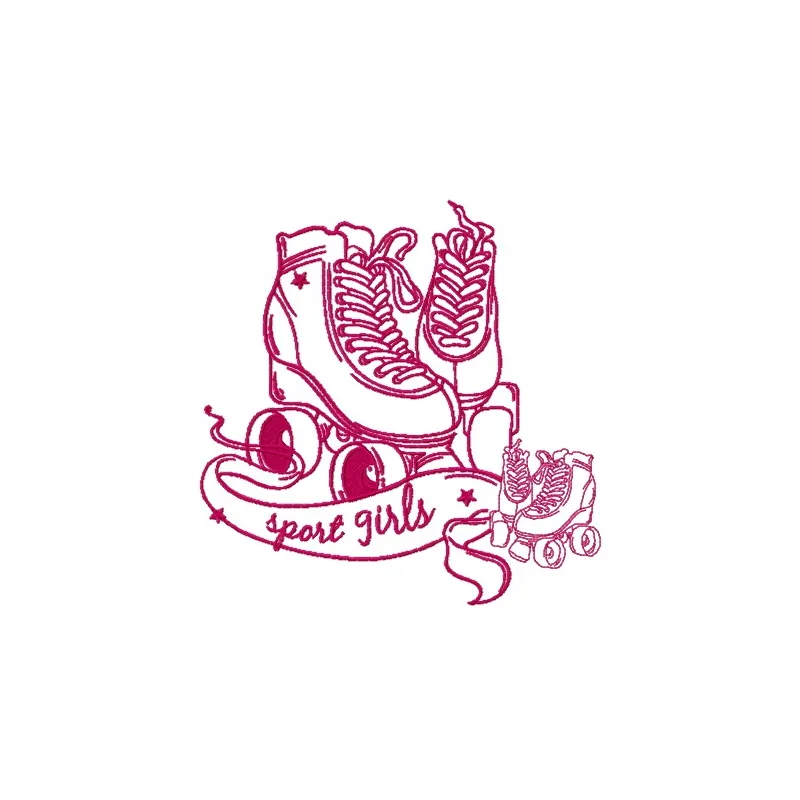 Sport girls 2 embroidery design featuring dynamic female athletes, perfect for lively stitching projects.
