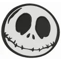 Jack Skellington 2 embroidery design featuring a detailed depiction of the iconic character from The Nightmare Before Christ…