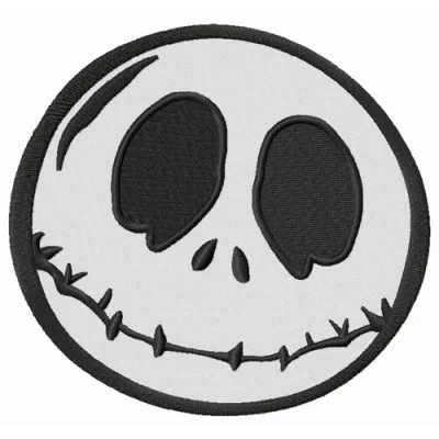 Jack Skellington 2 embroidery design featuring a detailed depiction of the iconic character from The Nightmare Before Christ…