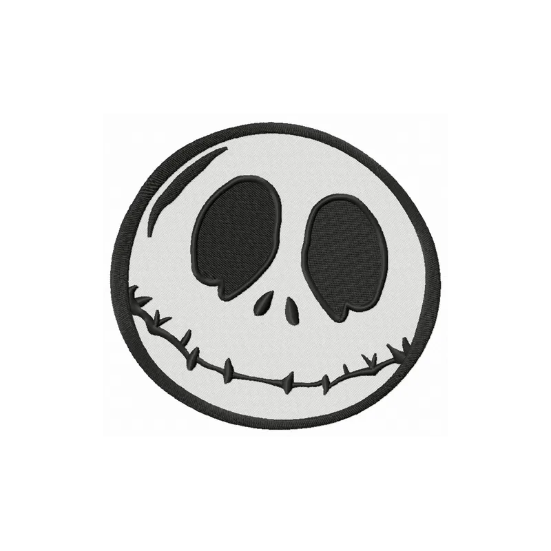 Jack Skellington 2 embroidery design featuring a detailed depiction of the iconic character from The Nightmare Before Christ…