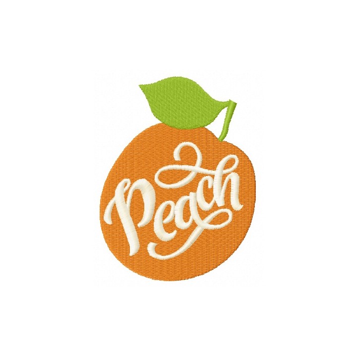 Peach embroidery design - Embroidery Design