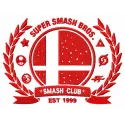 Preview of the Smash Club logo embroidery design featuring vibrant colors and intricate stitching patterns