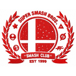 Smash club logo embroidery design - Embroidery Design