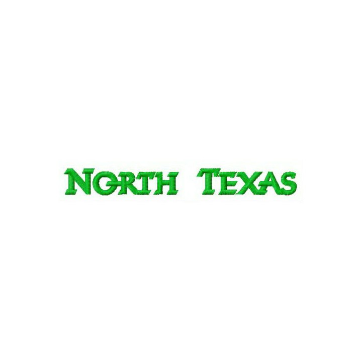 North Texas wordmark logo embroidery design - Embroidery Design