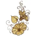 Bindweed flowers embroidery design showcasing delicate floral motifs suitable for various stitching projects.