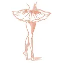 Preview of a ballerina's pointe dance embroidery design featuring elegant stitched motifs for dance enthusiasts.