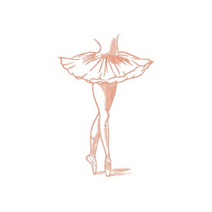 Ballerina's pointe dance embroidery design - Embroidery Design