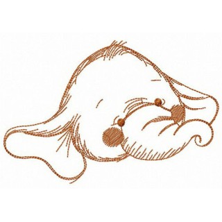 Shy elephant baby embroidery design - Embroidery Design