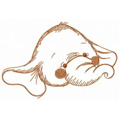 Shy elephant baby embroidery design featuring a cute, playful motif ideal for baby onesies and blankets.
