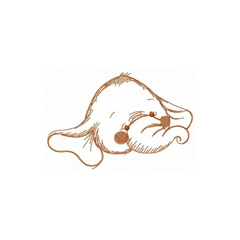 Shy elephant baby embroidery design featuring a cute, playful motif ideal for baby onesies and blankets.