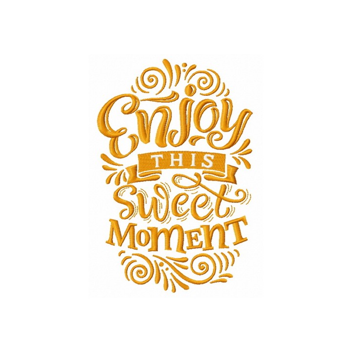 Enjoy this sweet moment embroidery design - Embroidery Design