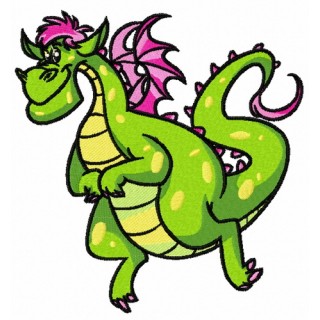 Elliott the Dragon embroidery design - Embroidery Design