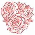 Rose bouquet 3 embroidery design featuring intricate floral motifs, perfect for embellishing towels and tote bags.