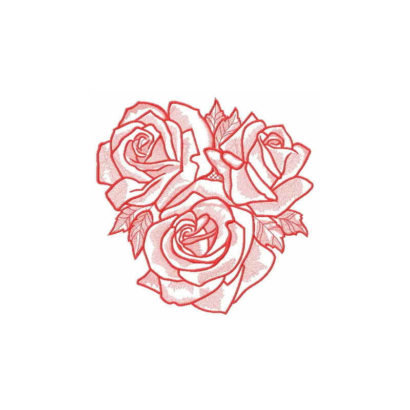 Rose bouquet 3 embroidery design featuring intricate floral motifs, perfect for embellishing towels and tote bags.
