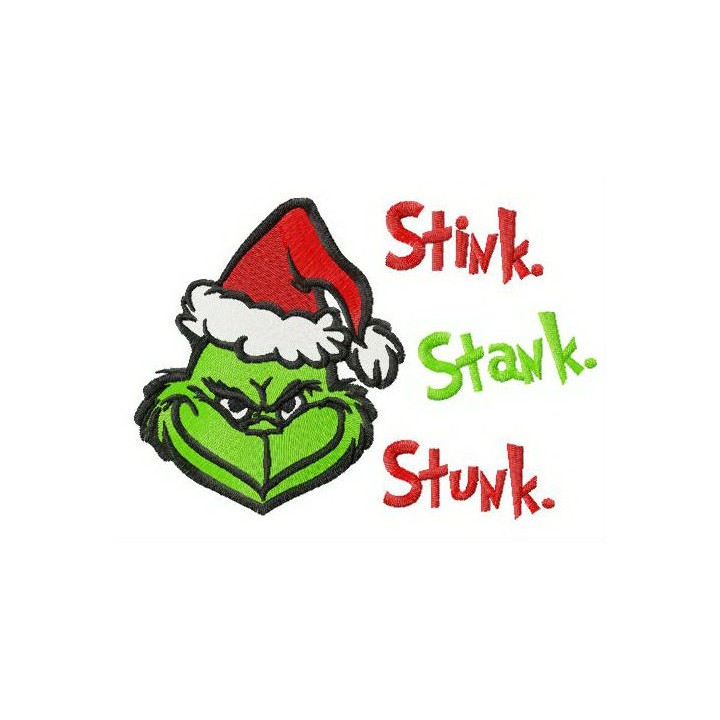 Grinch Stink, Stank, Stunk embroidery design - Embroidery Design