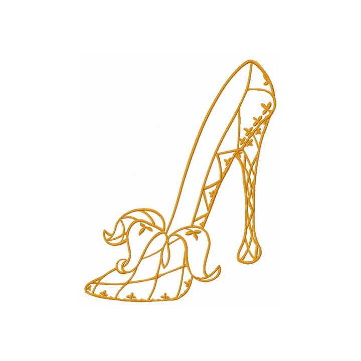 Harlequin high heels 2 embroidery design - Embroidery Design