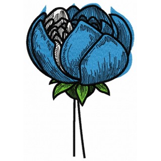 Blue meadow 3 embroidery design - Embroidery Design