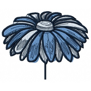 Blue meadow 2 embroidery design - Embroidery Design