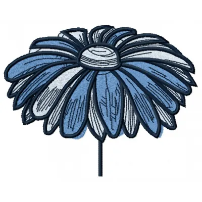 Preview of the Blue Meadow 2 embroidery design featuring vibrant floral motifs for creative projects.
