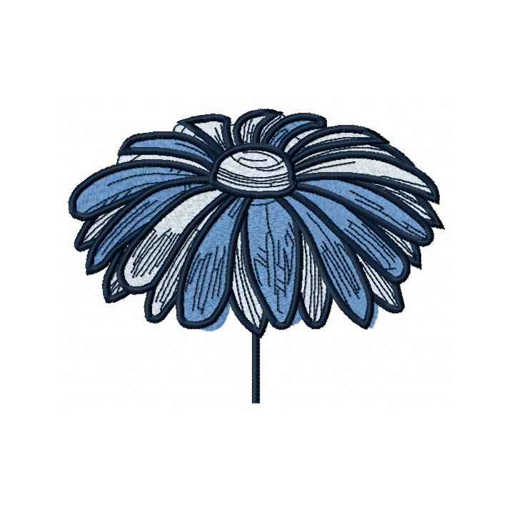 Blue meadow 2 embroidery design - Embroidery Design