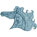 Mosaic Horse 4 embroidery design showcasing a vibrant and artistic horse motif for creative stitching projects.