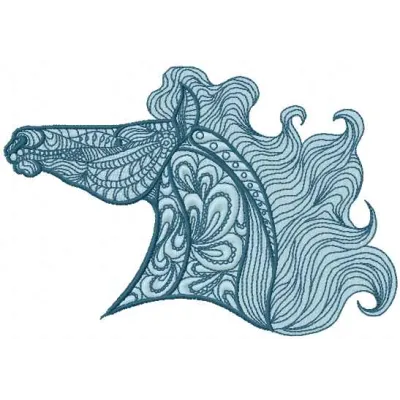 Mosaic Horse 4 embroidery design showcasing a vibrant and artistic horse motif for creative stitching projects.