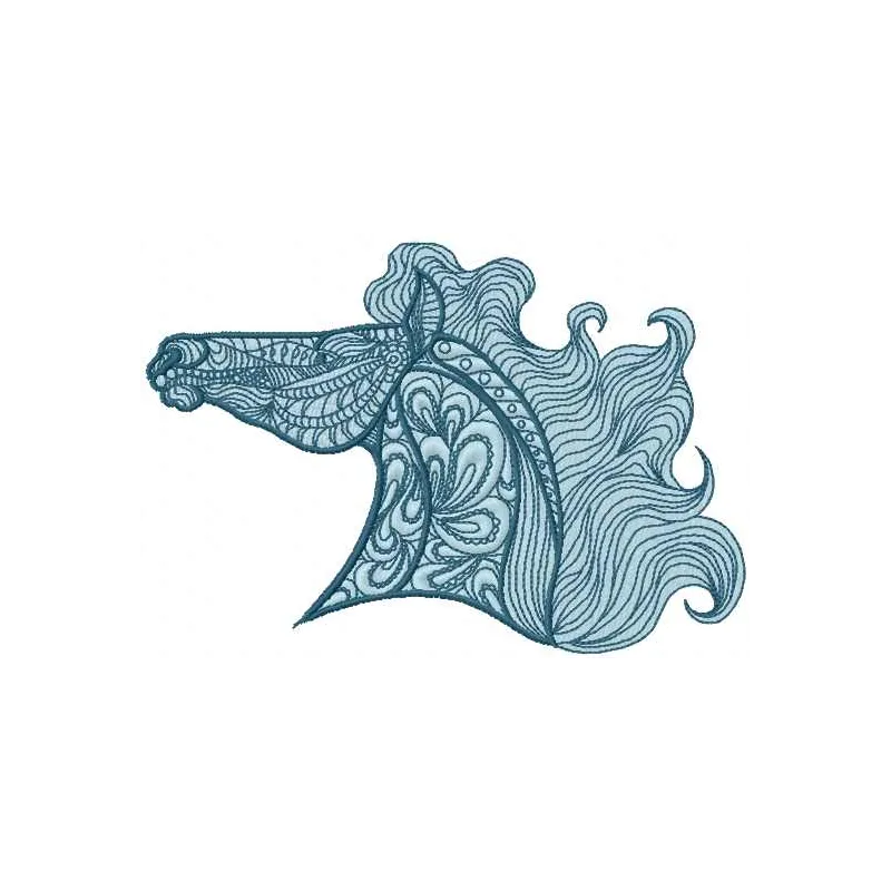 Mosaic Horse 4 embroidery design showcasing a vibrant and artistic horse motif for creative stitching projects.