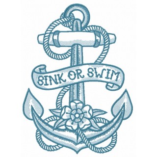 Sink or swim 2 embroidery design - Embroidery Design