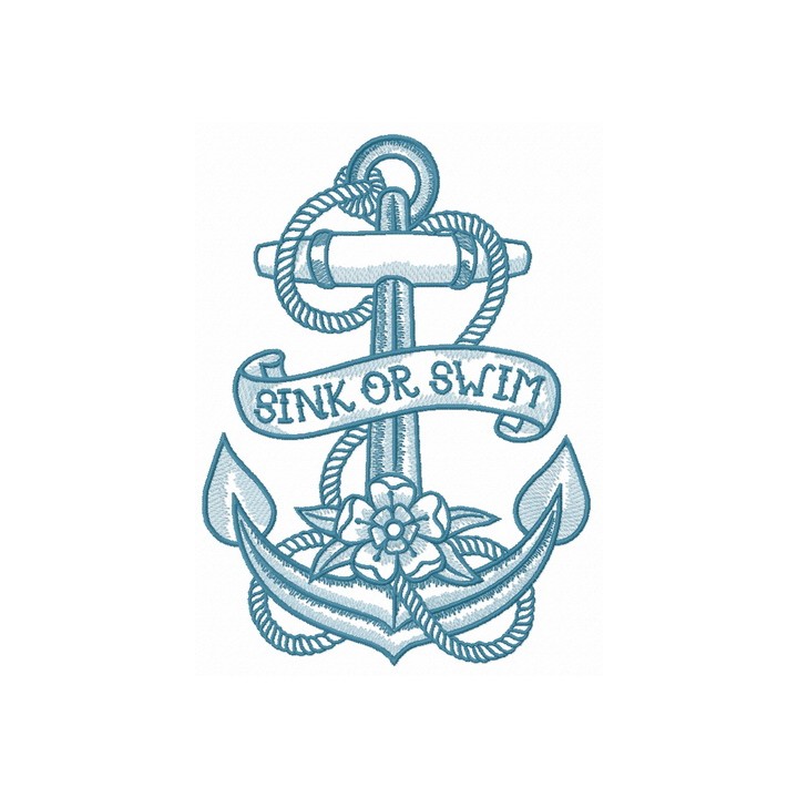 Sink or swim 2 embroidery design - Embroidery Design