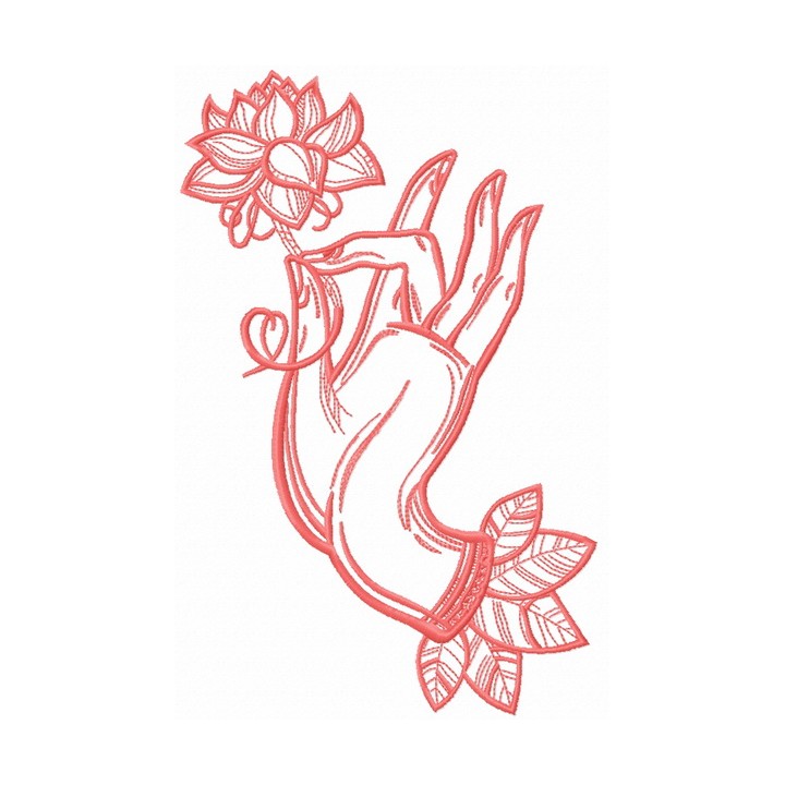 Floral fairy's hand 2 embroidery design - Embroidery Design