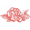 Preview of the Adorable Rose Decoration 3 embroidery design featuring a beautiful floral motif.