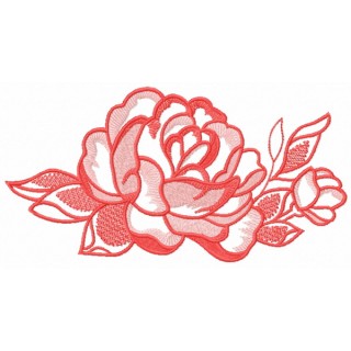 Adorable rose decoration 3 embroidery design - Embroidery Design