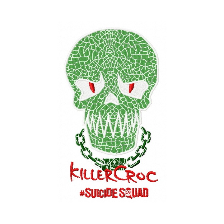 Suicide Squad KillerCroc embroidery design - Embroidery Design