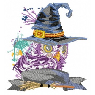 Halloween owl embroidery design - Embroidery Design