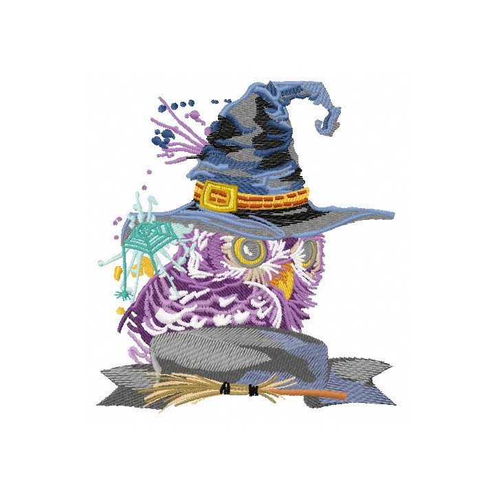 Halloween owl embroidery design - Embroidery Design