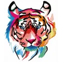 Preview of the 'Tiger in my Mind 2' embroidery design featuring a whimsical tiger motif for woodland animal projects.
