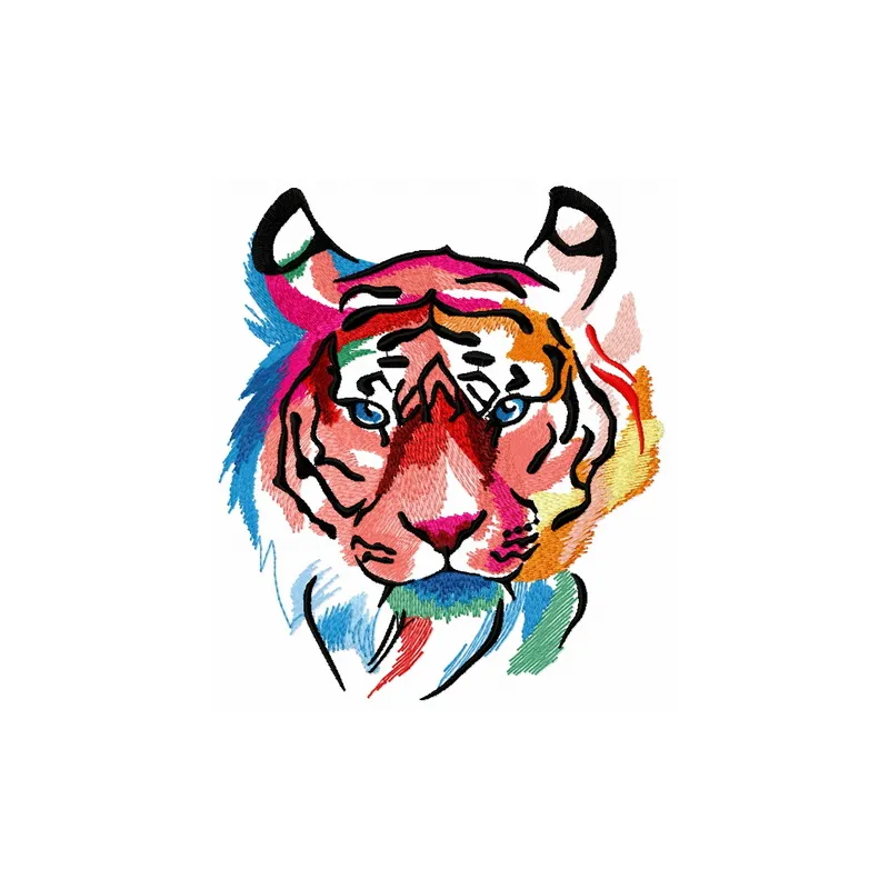 Preview of the 'Tiger in my Mind 2' embroidery design featuring a whimsical tiger motif for woodland animal projects.