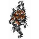 Wild tiger 2 embroidery design featuring a majestic tiger motif, perfect for stitching on apparel or home decor.