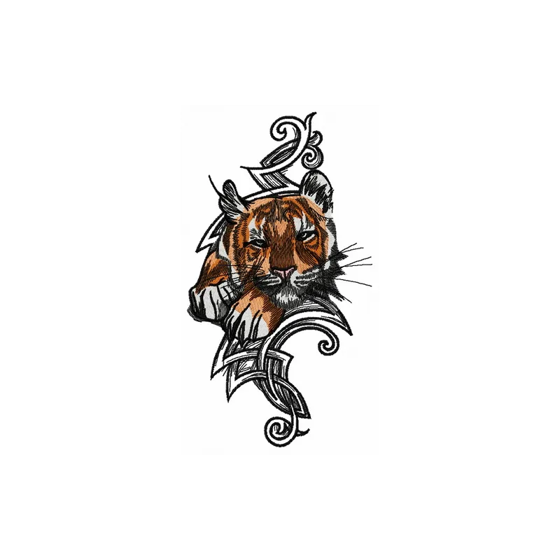Wild tiger 2 embroidery design featuring a majestic tiger motif, perfect for stitching on apparel or home decor.
