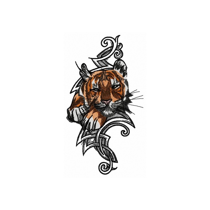 Wild tiger 2 embroidery design - Embroidery Design