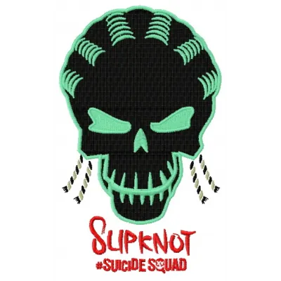 Preview of the Slipknot embroidery design from the Suicide Squad collection, showcasing intricate stitching patterns.