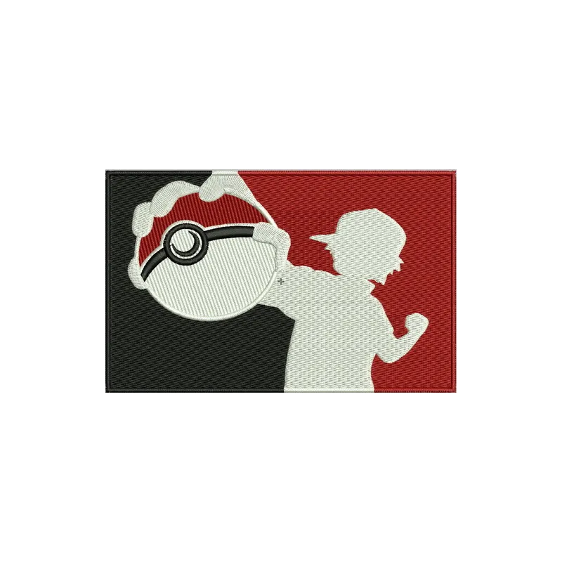 My Pokeball embroidery design showcasing a vibrant stitched motif for creative projects like t-shirts and caps.