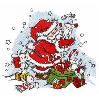 Presents for bunnies embroidery design - Embroidery Design