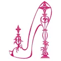 Preview of the Extravagant High Heels 2 embroidery design featuring stylish footwear patterns for fashion accessories.