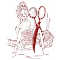Sewing fairy 2 embroidery design showcasing whimsical stitching patterns for girls and women on fabric.