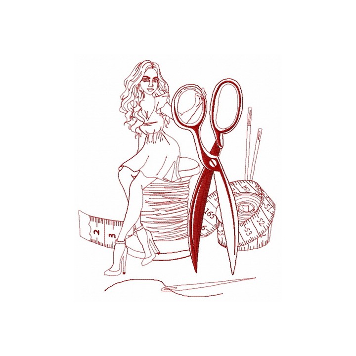 Sewing fairy 2 embroidery design - Embroidery Design