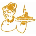 Granny's pear pie 3 embroidery design showcasing a delightful kitchen motif for creative stitching projects.
