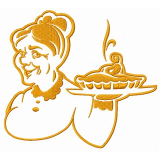 Granny's pear pie 3 embroidery design - Embroidery Design