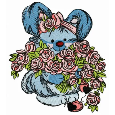To a special girl 2 embroidery design featuring a charming bunny motif, perfect for embellishing baby onesies or tote bags.